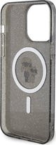 Θήκη Karl Lagerfeld Karl Lagerfeld KLHMP15XHGKCNOK iPhone 15 Pro Max 6.7" μαύρο/black σκληρή θήκη Karl&Choupette Glitter MagSafe