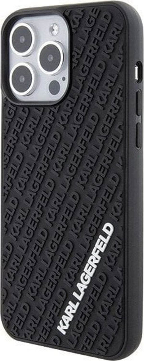 Σκληρή θήκη Karl Lagerfeld Karl Lagerfeld KLHCP15X3DMKRLK iPhone 15 Pro Max 6.7" μαύρο 3D Rubber Multi Logo