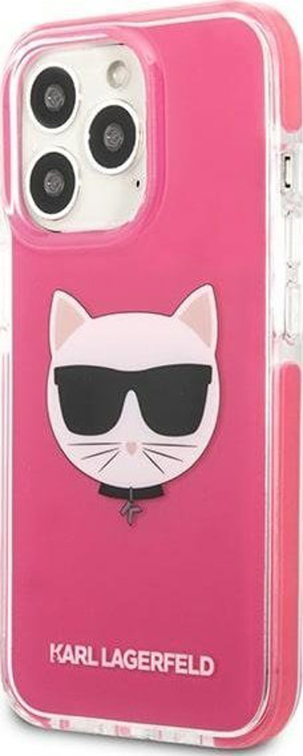 Σκληρή θήκη Karl Lagerfeld KLHCP13XTPECPI iPhone 13 Pro Max 6,7" φούξια Choupette Head NoSize