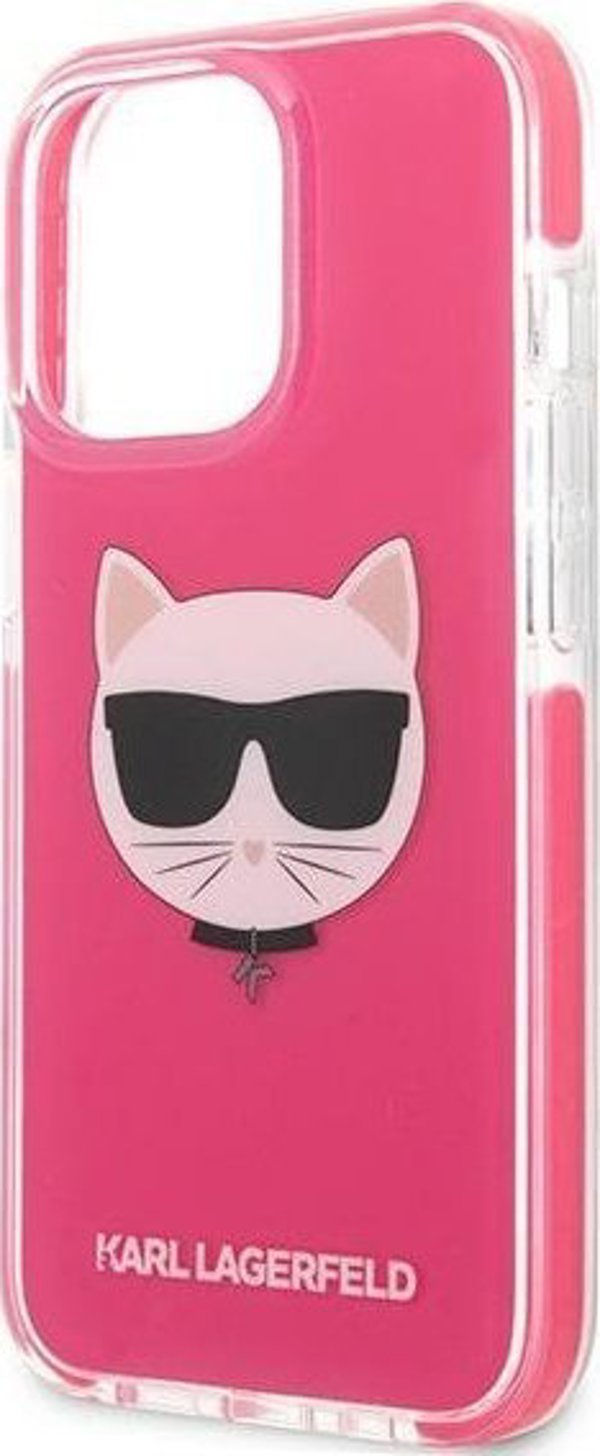 Σκληρή θήκη Karl Lagerfeld KLHCP13XTPECPI iPhone 13 Pro Max 6,7" φούξια Choupette Head NoSize