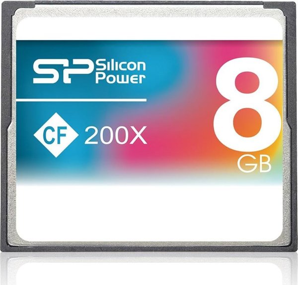 Κάρτα Silicon Power 200x Compact Flash 8 GB (SP008GBCFC200V10)
