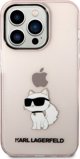 Σκληρή θήκη Karl Lagerfeld KLHCP14XHNCHTCP Apple iPhone 14 Pro Max ροζ Ikonik Choupette