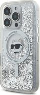Σκληρή θήκη Karl Lagerfeld KLHMP16XLGCHSGH iPhone 16 Pro Max 6.9" διαφανής Liquid Glitter Choupette Head Magsafe