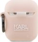 Κάλυμμα Karl Lagerfeld Etui Karl Lagerfeld KLA2RUNIKP Apple AirPods 2/1 ροζ Σιλικόνη Karl Head 3D