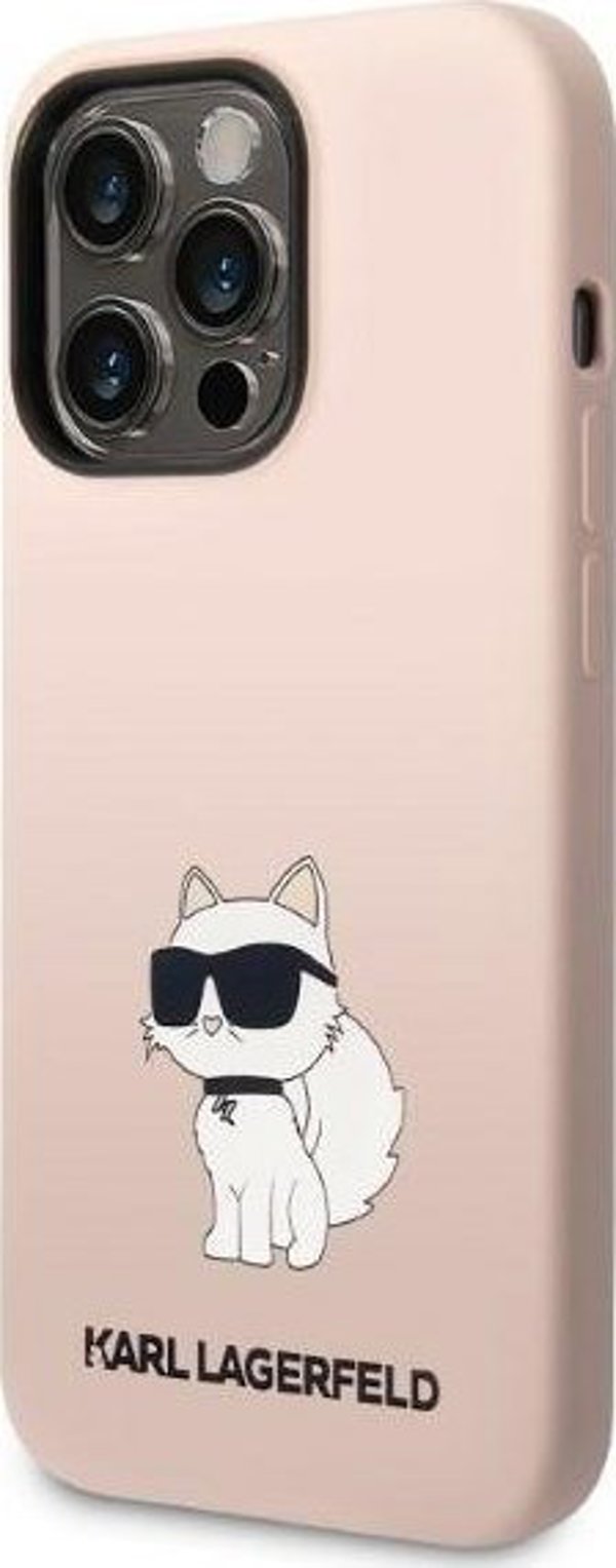 Karl Lagerfeld Karl Lagerfeld KLHCP14LSNCHBCP iPhone 14 Pro 6,1" σκληρή θήκη ροζ σιλικόνης Choupette NoSize