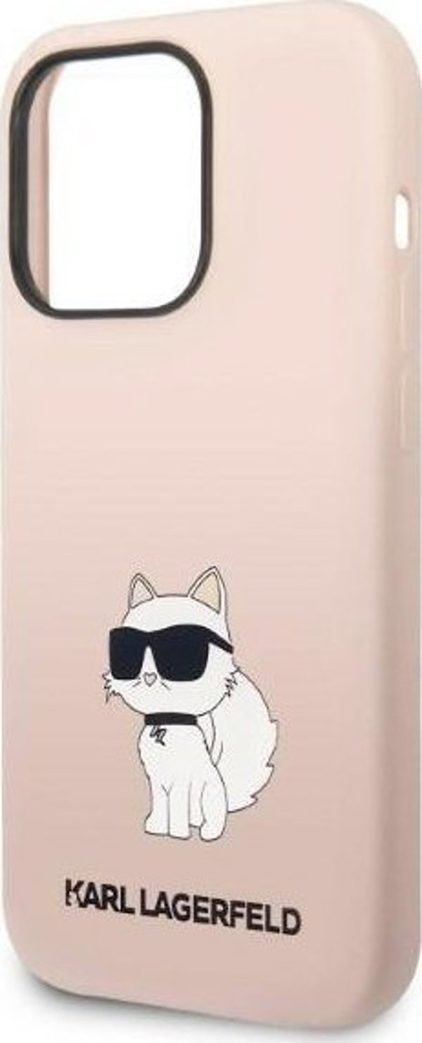 Karl Lagerfeld Karl Lagerfeld KLHCP14LSNCHBCP iPhone 14 Pro 6,1" σκληρή θήκη ροζ σιλικόνης Choupette NoSize