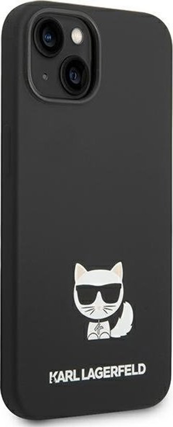 Σκληρή θήκη Karl Lagerfeld KLHCP14SSLCTBK Apple iPhone 14 μαύρη σιλικόνη Choupette Body