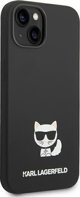 Σκληρή θήκη Karl Lagerfeld KLHCP14SSLCTBK Apple iPhone 14 μαύρη σιλικόνη Choupette Body