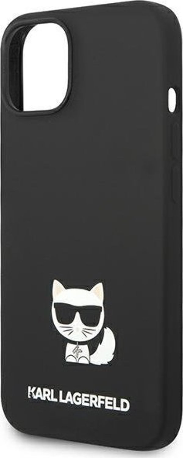 Σκληρή θήκη Karl Lagerfeld KLHCP14SSLCTBK Apple iPhone 14 μαύρη σιλικόνη Choupette Body
