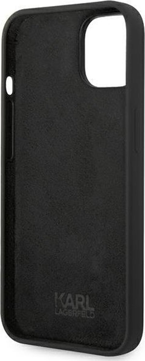 Σκληρή θήκη Karl Lagerfeld KLHCP14SSLCTBK Apple iPhone 14 μαύρη σιλικόνη Choupette Body