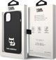 Σκληρή θήκη Karl Lagerfeld KLHCP14SSLCTBK Apple iPhone 14 μαύρη σιλικόνη Choupette Body