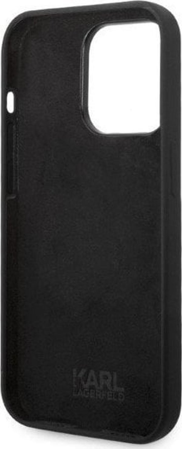 Karl Lagerfeld Θήκη Karl Lagerfeld KLHCP14XSNIKBCK Apple iPhone 14 Pro Max σκληρή θήκη μαύρη Σιλικόνη Ikonik