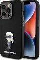 Κάλυμμα Karl Lagerfeld KLHCP15LSMHKNPK iPhone 15 Pro 6.1" μαύρο Σιλικόνη Ikonik Metal Pin