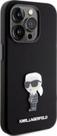 Κάλυμμα Karl Lagerfeld KLHCP15LSMHKNPK iPhone 15 Pro 6.1" μαύρο Σιλικόνη Ikonik Metal Pin