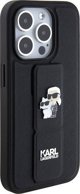 Karl Lagerfeld Karl Lagerfeld KLHCP15LGSAKCPK iPhone 15 Pro 6.1" μαύρη σκληρή θήκη Gripstand Saffiano Karl&Choupette Pins