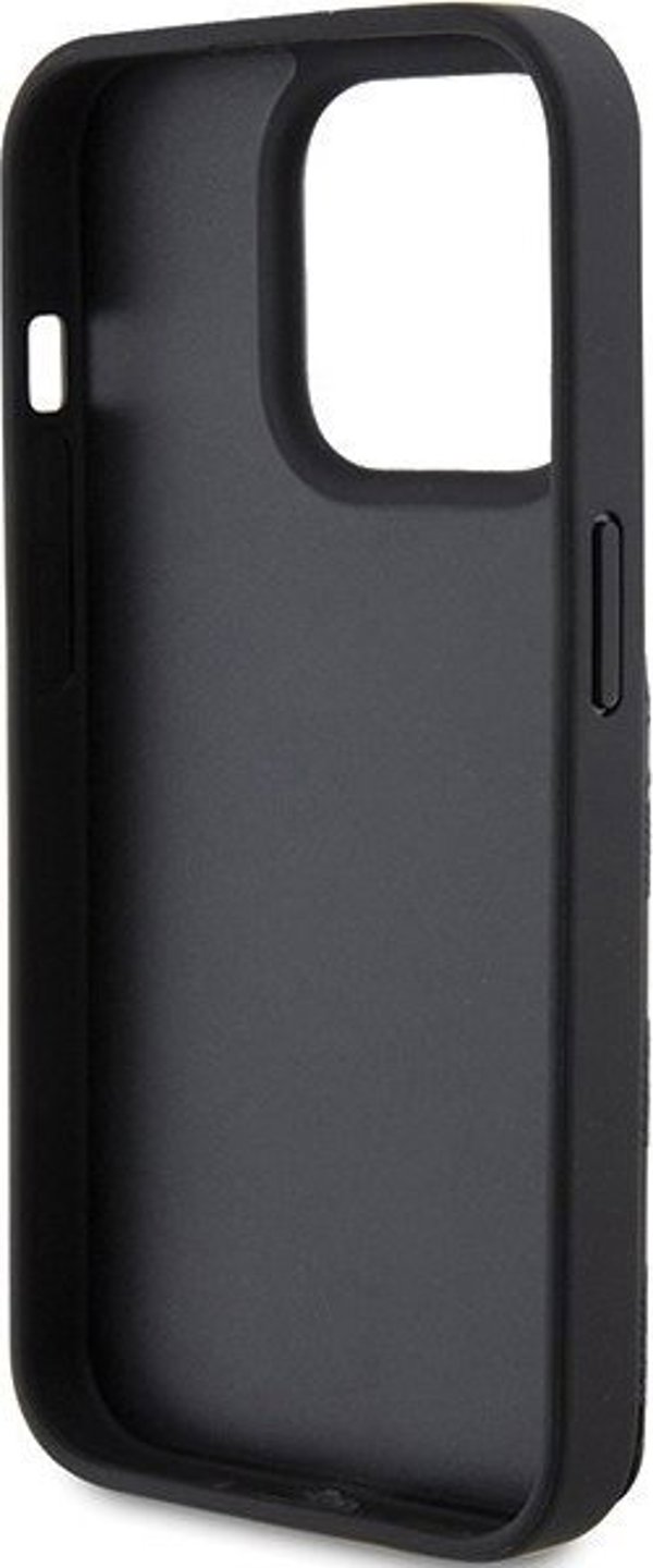 Karl Lagerfeld Karl Lagerfeld KLHCP15LSAKCNSCK iPhone 15 Pro 6.1" σκληρή θήκη μαύρη Saffiano με θήκες για κάρτες και βάση Monogram Choupette