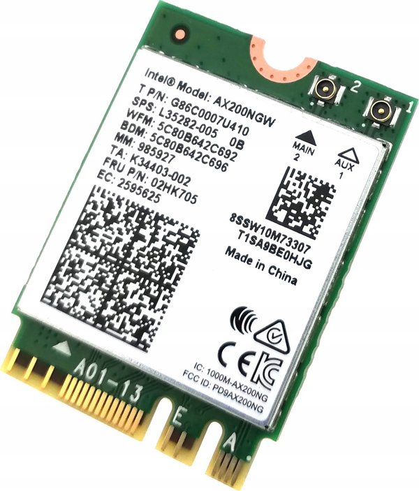 Κάρτα δικτύου Intel NIC WI-FI 6 AX200 2230 2x2