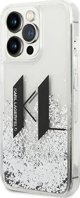 Karl Lagerfeld Θήκη Karl Lagerfeld Liquid Glitter Big KL HardCase για iPhone 14 Pro ασημί