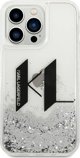 Karl Lagerfeld Θήκη Karl Lagerfeld Liquid Glitter Big KL HardCase για iPhone 14 Pro ασημί