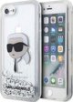 Σκληρή θήκη Karl Lagerfeld KLHCI8LNKHCH Apple iPhone SE 2022/SE 2020/8/7 ασημί Glitter Karl Head