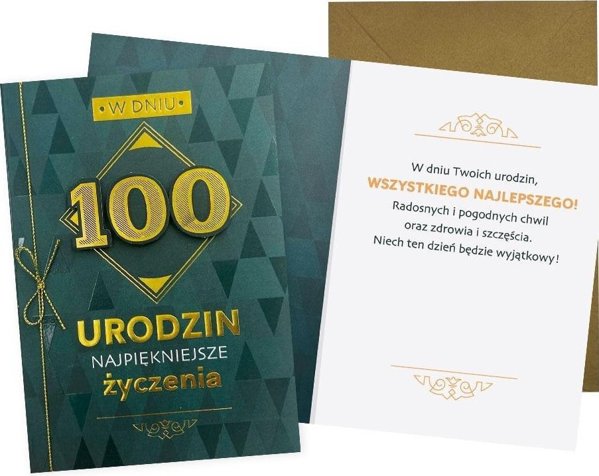 Κάρτα B6 Γενέθλια 100 ανδρικά