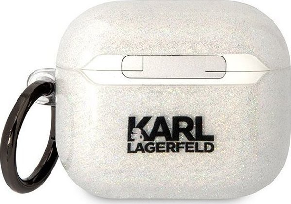 Κάλυμμα Airpods 3 Karl Lagerfeld KLA3HNKCTGT διαφανές με γκλίτερ Karl&Choupette