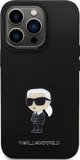 Θήκη Karl Lagerfeld KLHCP14LSMHKNPK iPhone 14 Pro 6.1" μαύρη Σιλικόνη Ikonik Metal Pin