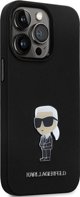 Θήκη Karl Lagerfeld KLHCP14LSMHKNPK iPhone 14 Pro 6.1" μαύρη Σιλικόνη Ikonik Metal Pin