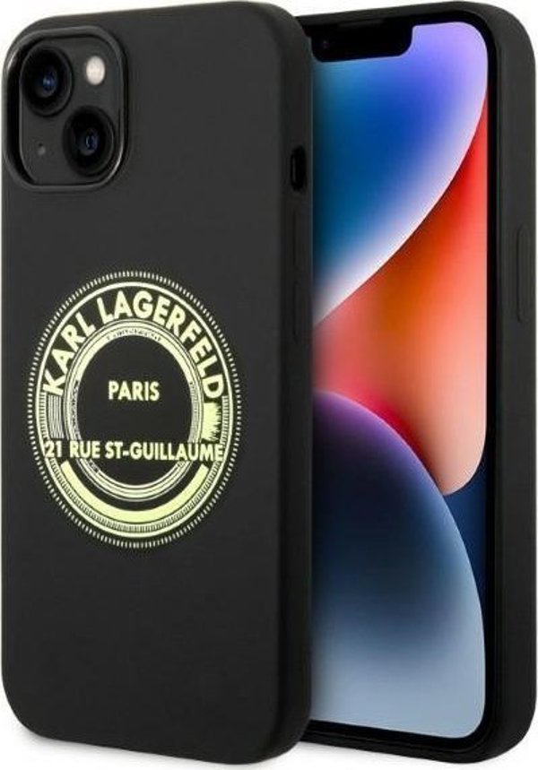 Karl Lagerfeld Karl Lagerfeld KLHCP14MSRSGRCK iPhone 14 Plus 6,7" hardcase czarny/black Silicone RSG NoSize