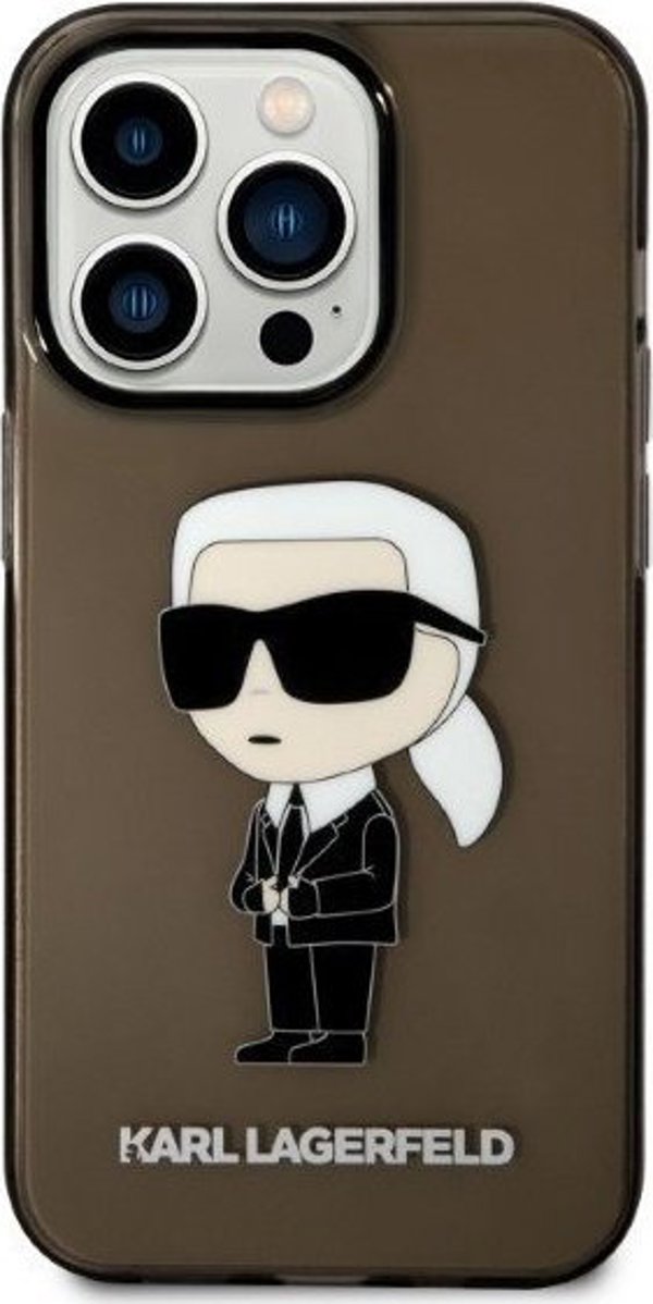 Κάλυμμα Karl Lagerfeld KLHCP14XHNIKTCK Apple iPhone 14 Pro Max μαύρο/black σκληρή θήκη Ikonik Κάλυμμα Karl Lagerfeld