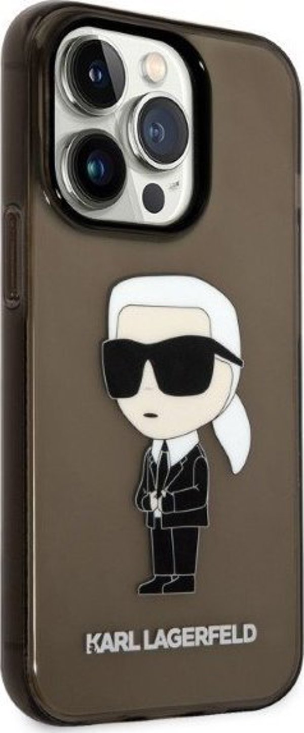 Κάλυμμα Karl Lagerfeld KLHCP14XHNIKTCK Apple iPhone 14 Pro Max μαύρο/black σκληρή θήκη Ikonik Κάλυμμα Karl Lagerfeld