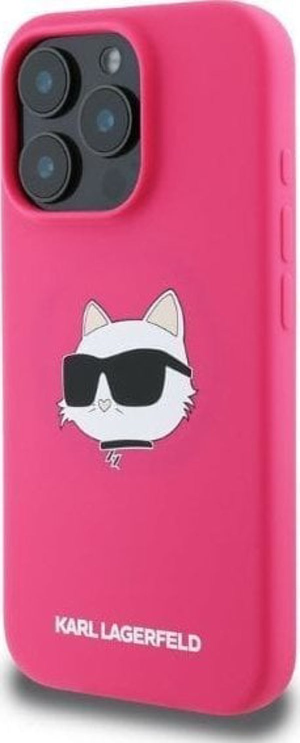 Karl Lagerfeld Karl Lagerfeld KLHMP16XSCHPPLF iPhone 16 Pro Max 6.9" fuksja/fuschia hardcase Silicone Choupette Head Print MagSafe