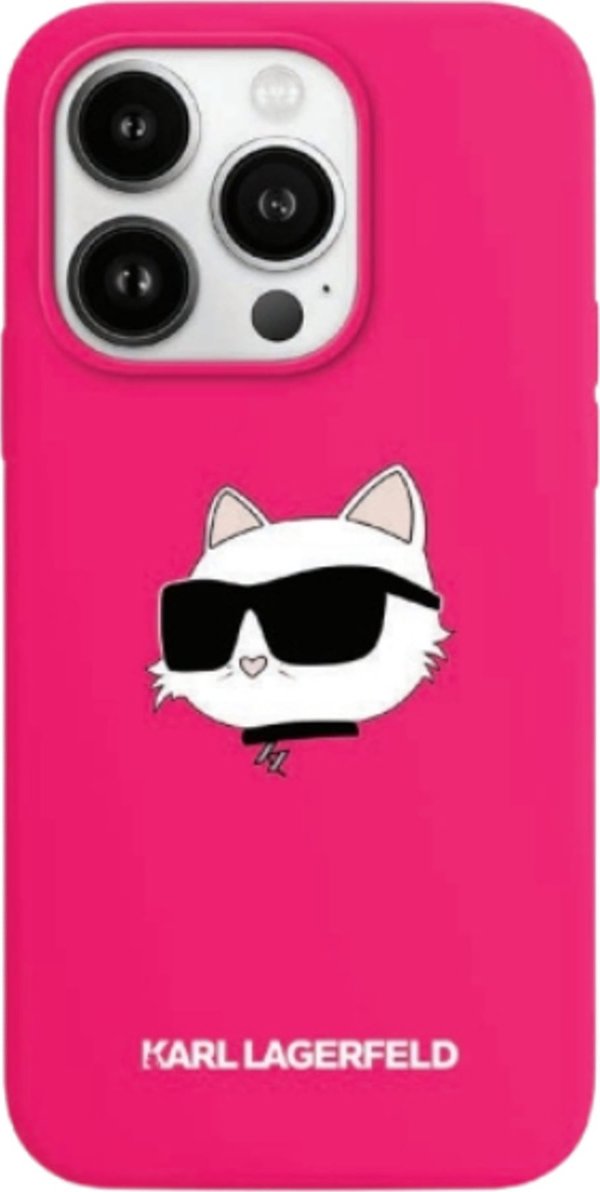 Karl Lagerfeld Karl Lagerfeld KLHMP16XSCHPPLF iPhone 16 Pro Max 6.9" fuksja/fuschia hardcase Silicone Choupette Head Print MagSafe