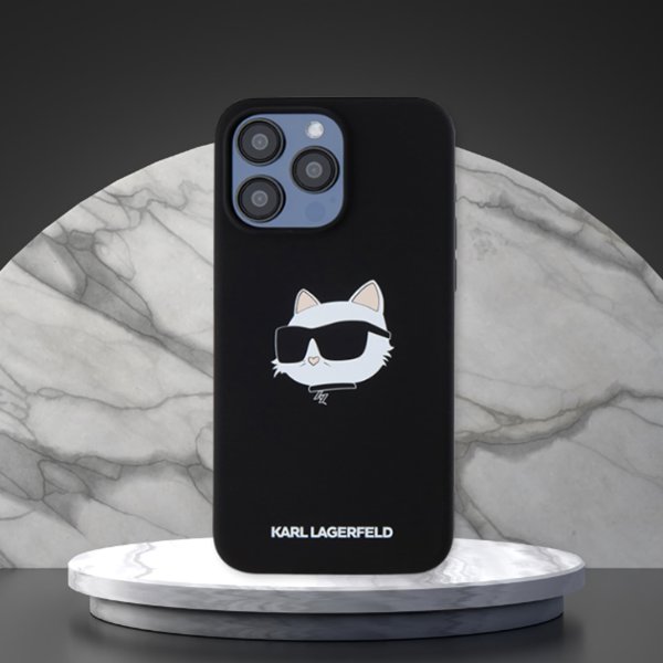 Karl Lagerfeld Karl Lagerfeld KLHMP16XSCHPPLF iPhone 16 Pro Max 6.9" fuksja/fuschia hardcase Silicone Choupette Head Print MagSafe