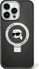 Karl Lagerfeld Karl Lagerfeld KLHMP15LHMRSKHK iPhone 15 Pro 6.1" μαύρη σκληρή θήκη Ring Stand Karl Head MagSafe