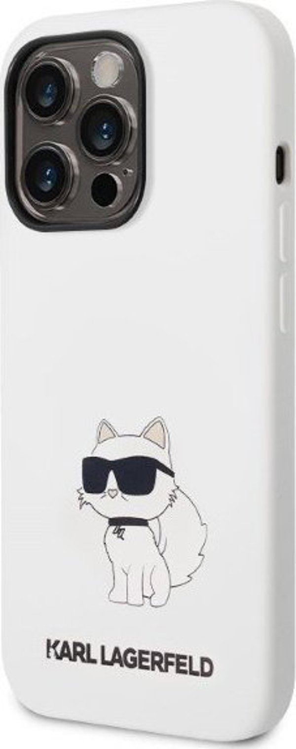 Karl Lagerfeld Etui Karl Lagerfeld KLHCP14XSNCHBCH Apple iPhone 14 Pro Max θήκη σκληρή λευκή Σιλικόνη Choupette