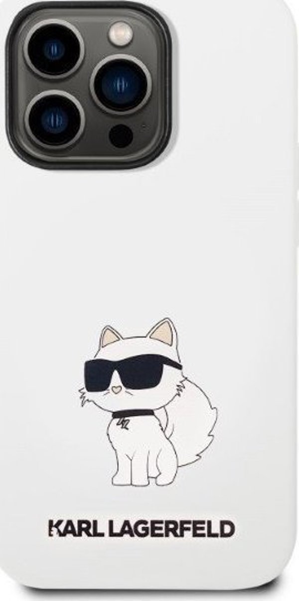 Karl Lagerfeld Etui Karl Lagerfeld KLHCP14XSNCHBCH Apple iPhone 14 Pro Max θήκη σκληρή λευκή Σιλικόνη Choupette