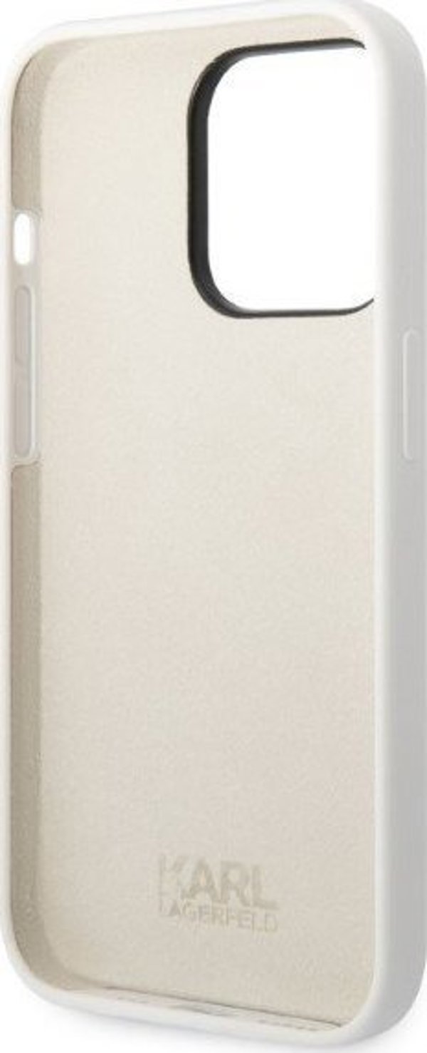 Karl Lagerfeld Etui Karl Lagerfeld KLHCP14XSNCHBCH Apple iPhone 14 Pro Max θήκη σκληρή λευκή Σιλικόνη Choupette