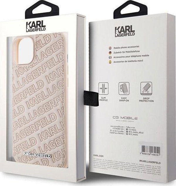 Karl Lagerfeld Karl Lagerfeld KLHCP15SPQKPMP iPhone 15 6.1" ροζ hardcase Quilted K Pattern