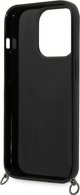 Σκληρή θήκη Karl Lagerfeld KLHCP14XSTSTP Apple iPhone 14 Pro Max ροζ με λωρίδες χρώματος και λουράκι