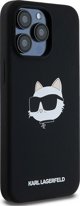 Karl Lagerfeld Karl Lagerfeld KLHMP15XSCHPPLK iPhone 15 Pro Max 6.7" μαύρη σκληρή θήκη σιλικόνης Choupette Head MagSafe