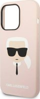 Σκληρή θήκη Karl Lagerfeld Etui Karl Lagerfeld KLHCP14LSLKHLP Apple iPhone 14 Pro ροζ/ροζ Σιλικόνη Karl's Head
