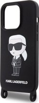 Σκληρή θήκη Karl Lagerfeld Karl Lagerfeld KLHCP15XSCBSKNK iPhone 15 Pro Max 6.7" μαύρη Crossbody Silicone Ikonik