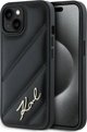 Σκληρή θήκη Karl Lagerfeld Karl Lagerfeld KLHCP13MPQDSMGK iPhone 13 6.1" μαύρη Diagonal Quilted Script