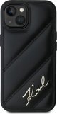 Σκληρή θήκη Karl Lagerfeld Karl Lagerfeld KLHCP13MPQDSMGK iPhone 13 6.1" μαύρη Diagonal Quilted Script