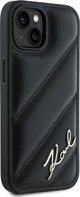 Σκληρή θήκη Karl Lagerfeld Karl Lagerfeld KLHCP13MPQDSMGK iPhone 13 6.1" μαύρη Diagonal Quilted Script