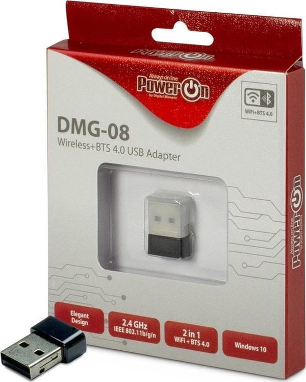 Προσαρμογέας USB Wi-Fi 4 Inter-Tech DMG-08 WiFi+BTS 4 150Mbps λιανική