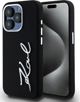Σκληρή θήκη Karl Lagerfeld Karl Lagerfeld KLHCP15LSCMSMVK iPhone 15 Pro 6.1" μαύρη σιλικόνη με μεταλλικό λογότυπο Script
