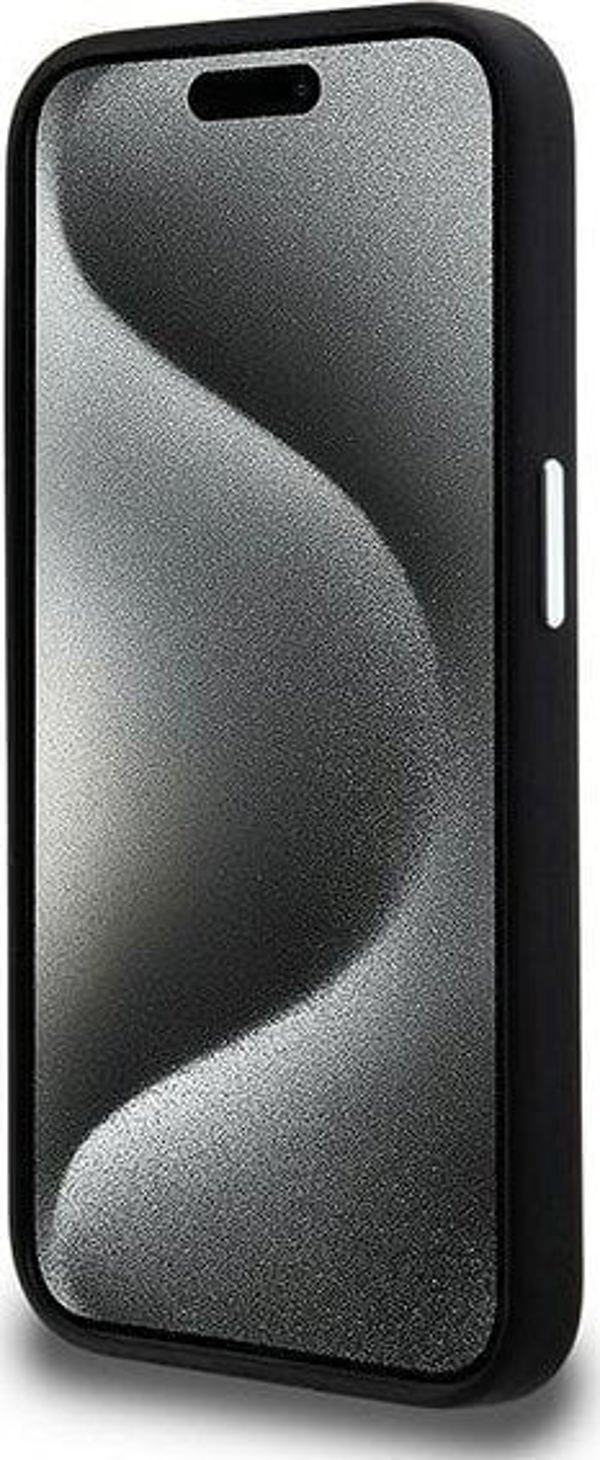 Σκληρή θήκη Karl Lagerfeld Karl Lagerfeld KLHCP15LSCMSMVK iPhone 15 Pro 6.1" μαύρη σιλικόνη με μεταλλικό λογότυπο Script