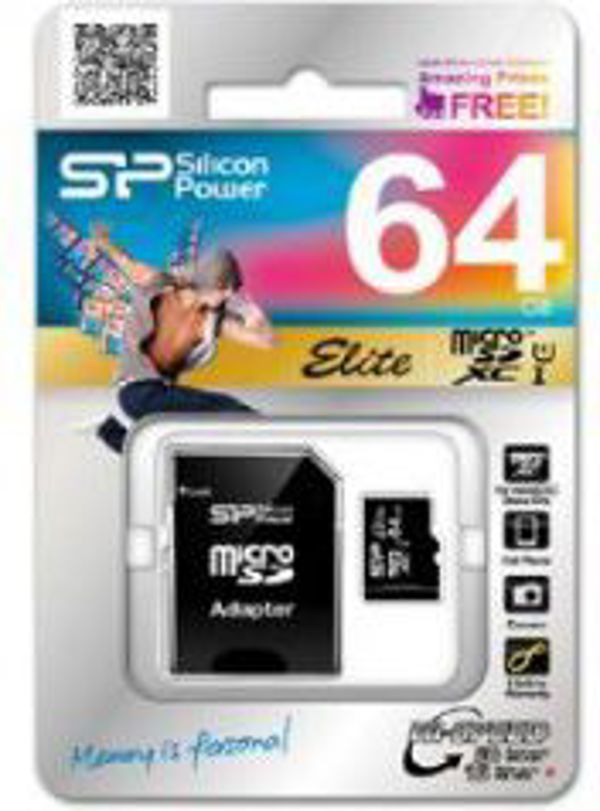 Κάρτα Silicon Power Elite MicroSDXC 64 GB Class 10 UHS-I/U1 (SP064GBSTXBU1V10-SP)